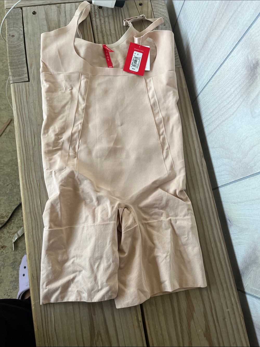 SPANX Nude/Tan High-Waist Shapewear Bodysuit